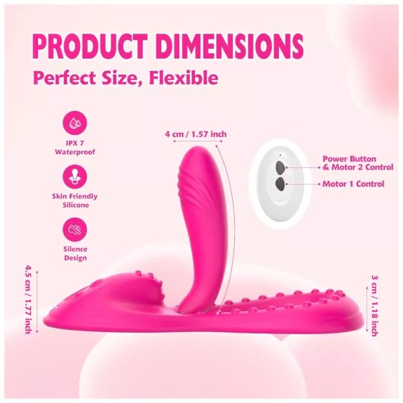 Mroow - fleksibel putevibrator (rosa)