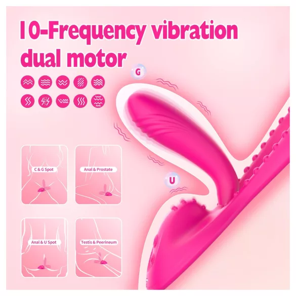 Mroow - fleksibel putevibrator (rosa)