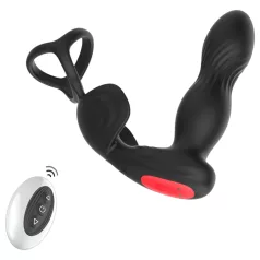 Mroow - prostatavibrator med ring (svart)