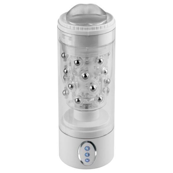 PDX Roto-Bator - vibrasjons munnmasturbator (hvit)