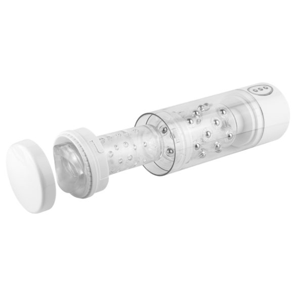 PDX Roto-Bator - vibrasjons munnmasturbator (hvit)