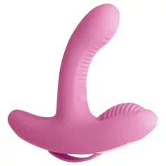   Threesome Rock N Grind - G-punkt- og klitorisvibrator med fjernkontroll (rosa)