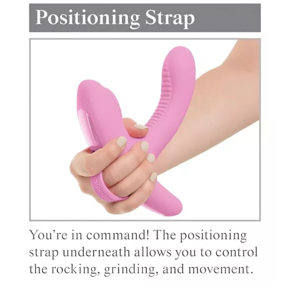 Threesome Rock N Grind - G-punkt- og klitorisvibrator med fjernkontroll (rosa)