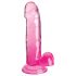 King Cock Clear 7 - realistisk dildo med testikler (rosa)
