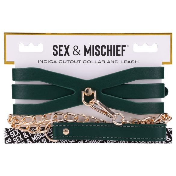 Sportsheets - halsbånd med bånd (grønn)