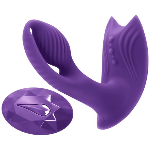 Inya Bump-N-Grind - trådløs, varmende 2in1 klitorisvibrator (lilla)