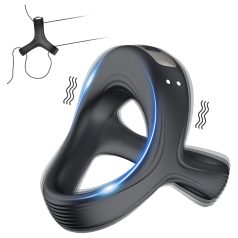 AlvUp - vibrasjons penis- og testikkelring (svart)