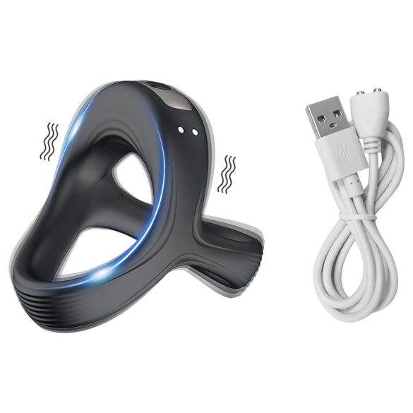 AlvUp - vibrasjons penis- og testikkelring (svart)