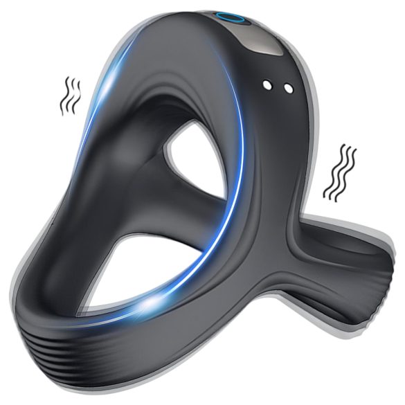 AlvUp - vibrasjons penis- og testikkelring (svart)