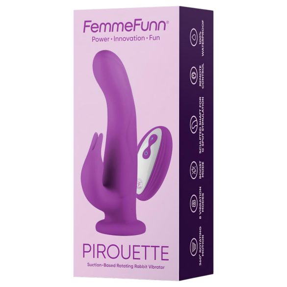 FemmeFunn Pirouette - oppladbar, trådløs, premium vibrator (lilla)