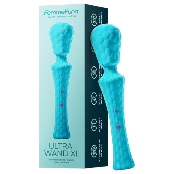 FemmeFunn Ultra Wand XL - premium massasjestav vibrator (turkis)