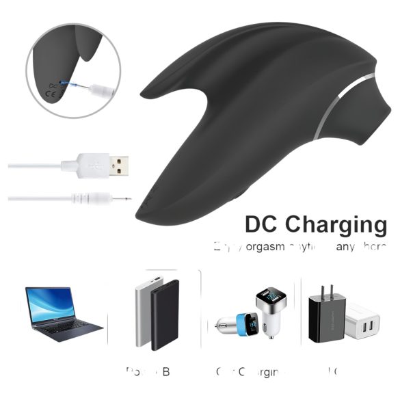 AlvUp - Luftbølget Klitoris Stimulator Vibrator (Svart)