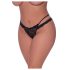 Magic Silk - dobbelt stroppe, blonde tanga (svart)