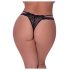 Magic Silk - dobbelt stroppe, blonde tanga (svart)