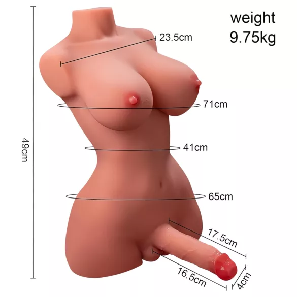 XISE Hermosa Lady Boy - vibrerende torso med støtfunksjon