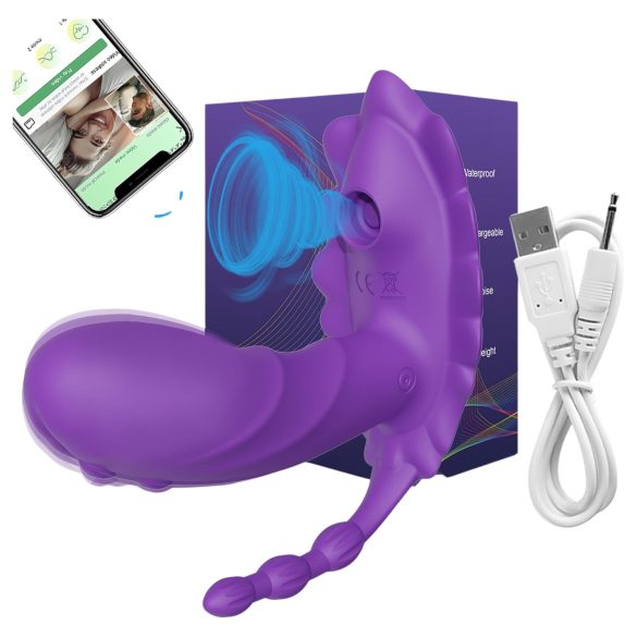 AlvUp - oks, suge og vibrerende bærbar vibrator (lilla)