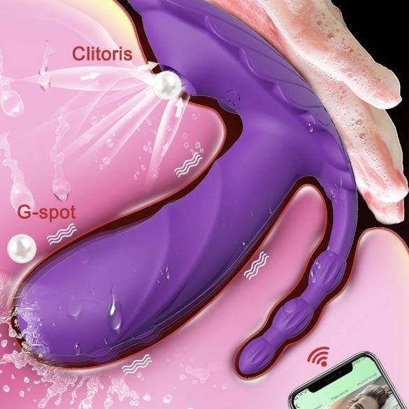 AlvUp - oks, suge og vibrerende bærbar vibrator (lilla)