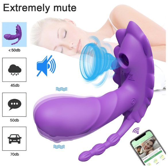 AlvUp - oks, suge og vibrerende bærbar vibrator (lilla)