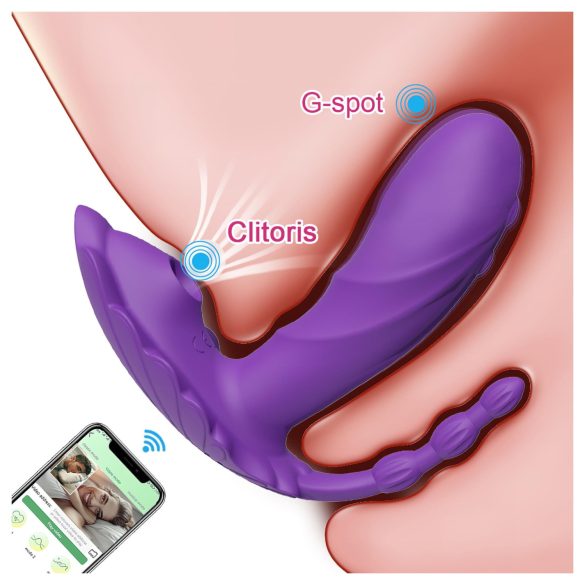 AlvUp - oks, suge og vibrerende bærbar vibrator (lilla)