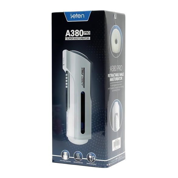 LETEN A380 PRO - oppladbar, varmende, opp-ned bevegelsesmasturbator
