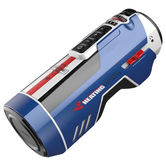 Leten SM Future Pro - elektrisk støt, lyder, strammende, oppvarmende masturbator (blå)