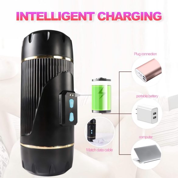 Lonely - Munn & kunstig vagina masturbator (natur-svart)