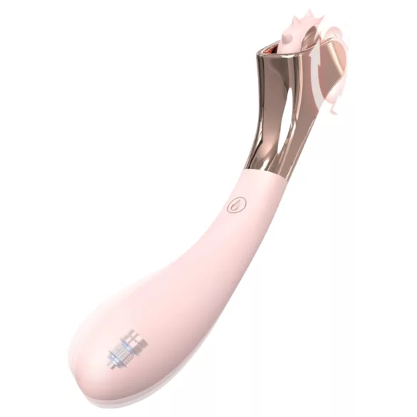 Sex HD - oppladbar, vanntett vibrator og kilhjul (rosa)