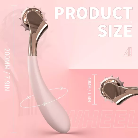 Sex HD - oppladbar, vanntett vibrator og kilhjul (rosa)