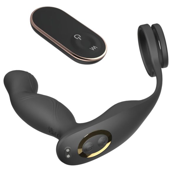 Sex HD Virgil - kombivibrator for menn (sort)