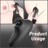Sex HD Speil - varmende slikkevibrator (svart)