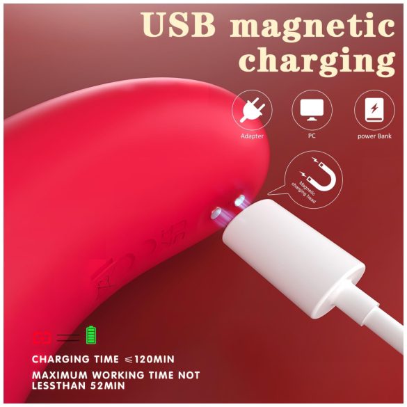 SEX HD Genie - G-punkt og klitorisvibrator (rød)