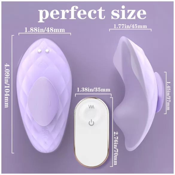 Sex HD - trusevibrator med fjernkontroll (lilla)