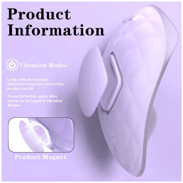 Sex HD - trusevibrator med fjernkontroll (lilla)