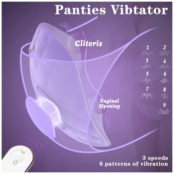 Sex HD - trusevibrator med fjernkontroll (lilla)