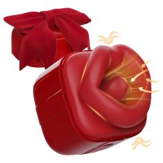 SEX HD Herlig Kyss - slikkende-sugende vibrator (rød)