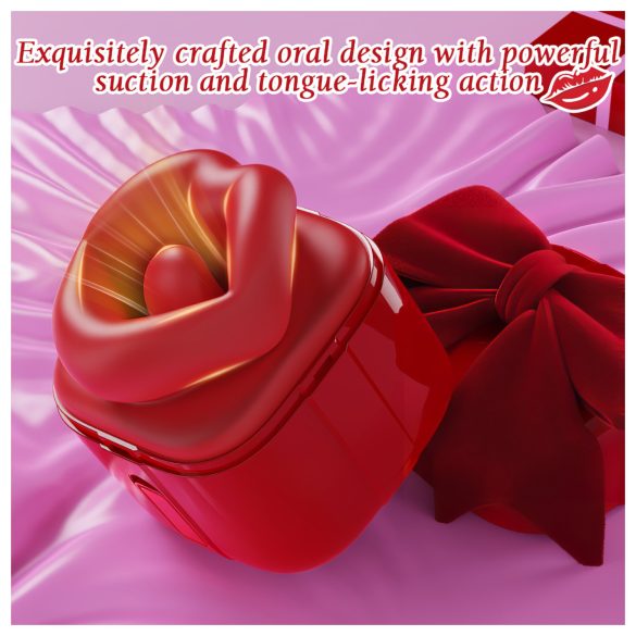 SEX HD Herlig Kyss - slikkende-sugende vibrator (rød)