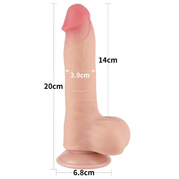 Lovetoy Sliding-Skin - Orkidé Ball-Testikeldildo - 20cm (naturlig)