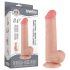 Lovetoy Sliding-Skin - tolaget dong med testikler - 20,8cm (naturlig)