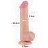 Lovetoy Sliding-Skin - tolaget dong med testikler - 20,8cm (naturlig)