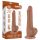 Lovetoy Sliding-Skin - to-lags dildo med testikler - 19,5cm (naturlig)