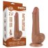 Lovetoy Sliding-Skin - to-lags dildo med testikler - 19,5cm (naturlig)