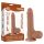 Lovetoy Sliding-Skin - dobbeltlags dildo med pung - 19,5cm (mørk natur)