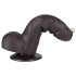 Lovetoy Sliding-Skin - testikulær dobbeltlagdildo - 18,3 cm (brun)