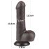 Lovetoy Sliding-Skin - testikulær dobbeltlagdildo - 18,3 cm (brun)