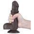 Lovetoy Sliding-Skin - testikulær dobbeltlagdildo - 18,3 cm (brun)