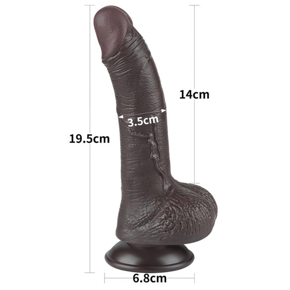 Lovetoy Sliding-Skin - sugekopp for realistisk dildo - 19,5 cm (brun)