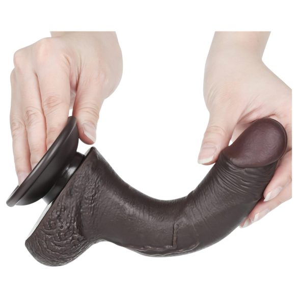 Lovetoy Sliding-Skin - sugekopp for realistisk dildo - 19,5 cm (brun)
