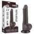 Lovetoy Sliding-Skin - testikel kaksjiktet dildo - 19,5 cm (brun)