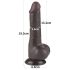 Lovetoy Sliding-Skin - testikel kaksjiktet dildo - 19,5 cm (brun)