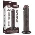 Lovetoy Sliding-Skin - sugekopp dobbeltlags dildo - 20 cm (brun)